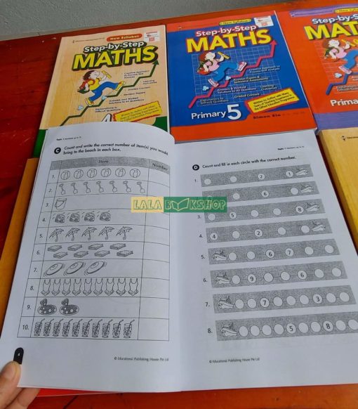 Bộ sách Step by Step Math - Sách toán Sing - 6 cuốn - LalaBookShop