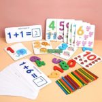 Bộ Đồ Chơi Toán Học Montessori - Với Các Thẻ Được Làm Bàng Bìa Cứng Gỗ Ép Gồm 4 Montessori