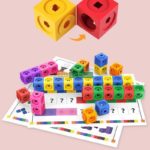 Bộ Giáo Cụ Toán Học Math Link Cubes- Number Block - Trọn Bộ 100 Khối Vuông, 30 Thẻ 2 Mặt, 10 Số Và 4 Dấu Cơ Bản 1 Math Link Cubes