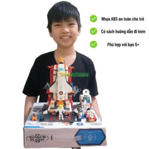 Bộ Đồ Chơi Lego Tàu Vũ Trụ - Gồm 886 Miếng Ghép + 3 Phi Hành Gia 8 Lego Tàu Vũ Trụ
