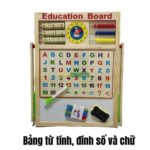 Bộ Đồ Chơi Education Board - Trọn Bộ 1 Bảng Từ Tính Hai Mặt Kèm Bộ Chữ Và Số Nam Châm 3 3 2