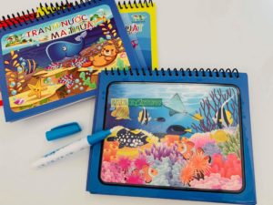 Bộ Đồ Chơi Tranh Nước Ma Thuật - Trọn Bộ 3 Cuốn - Vẽ Tranh Chỉ Cần Nước Lọc Và Bút Lông 11 Tranh Nước Ma Thuật