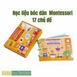Học liệu bóc dán 17 chủ đề Montessory cho bé, học liệu busy book bóc dán thông minh, Sách bóc dán tiếng Anh 1 2