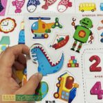 Học liệu bóc dán 17 chủ đề Montessory cho bé, học liệu busy book bóc dán thông minh, Sách bóc dán tiếng Anh 7 Học liệu bóc dán 17 chủ đề Montessory