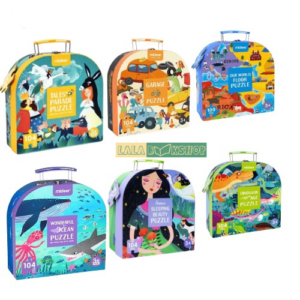 Đồ Chơi Vali Xếp Hình Mideer Nhiều Chủ Đề - Một Hộp Gồm 100 Miếng Ghép 9 Vali Xếp Hình Mideer