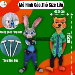 Lắp Ráp Mô Hình Cỡ Lớn Cáo ZOOTOPIA Thỏ Cảnh Sát 115cm, Lắp Ghép Mô Hình Size Đại