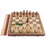 BỘ CỜ VUA XUẤT MỸ GỖ SỒI MỚI NHẤT NĂM 2025 Có Nam Châm 3 4 9