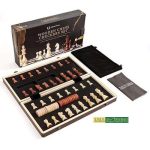 BỘ CỜ VUA XUẤT MỸ GỖ SỒI MỚI NHẤT NĂM 2025 Có Nam Châm 4 5 8