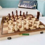 BỘ CỜ VUA XUẤT MỸ GỖ SỒI MỚI NHẤT NĂM 2025 Có Nam Châm 5 6 6