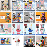 Đồ Chơi LEGO Lắp Ráp Mô Hình Gấu BearBrick 45,50, 55cm Cỡ Lớn SIZE TO