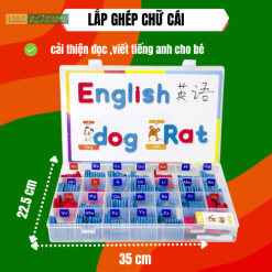 Đồ Chơi Giáo Dục Bảng Lắp Ghép Chữ Cái Nam Châm - Trọn Bộ Hơn 200+ PCS