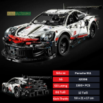 Đồ Chơi Lego Siêu Xe Porsche 911 - Trọn Bộ 1580 PCS Có Đèn Pha Sáng 2 3