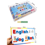 Đồ Chơi Giáo Dục Bảng Lắp Ghép Chữ Cái Nam Châm - Trọn Bộ 234 PCS 5 Bảng Lắp Ghép Chữ Cái Nam Châm