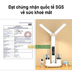 Đèn Học Chống Cận - Đèn Led Để Bàn Tích Điện Có Đồng Hồ Bóng Đèn Mở Rộng Được 180 Độ 2 1 4