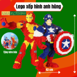 Đồ Chơi Lego Lắp Ráp Mô Hình 3D Siêu Anh Hùng Iron Man, Captain America, Lắp Ráp Mô Hình 3D Nhân Vật Hoạt Hình