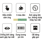 Đèn Học Chống Cận - Đèn Led Để Bàn Tích Điện Có Đồng Hồ Bóng Đèn Mở Rộng Được 180 Độ 7 8 4