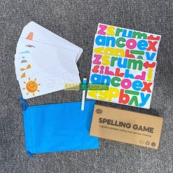 Bộ Sách Nam Châm Spelling Game - Trọn Bộ 54 Chữ Cái Nam Châm kèm Bút Dạ Và Túi