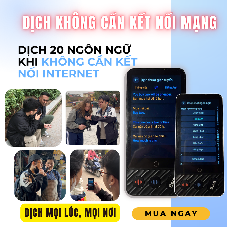 Máy Phiên Dịch LALA Đa Ngôn Ngữ – Phiên dịch song song 2 chiều không cần Internet 15 Máy phiên dịch Lala M50