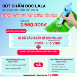 Bút chấm đọc tiếng Anh thông minh Lala - Đọc 120+ bộ sách tiếng Anh như Razkids, Oxford read and discover, Usborne library, Peppa Pig 1 140