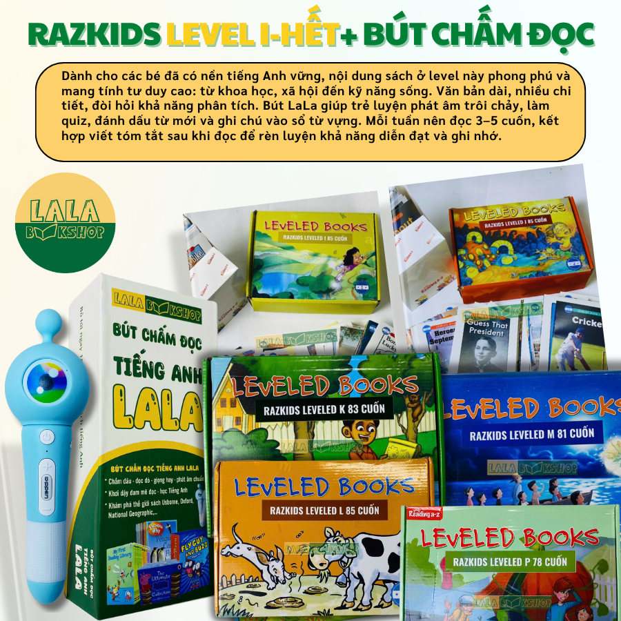 KẾT HỢP BÚT CHẤM ĐỌC LALA CÙNG SERI RAZKIDS - PHƯƠNG PHÁP HỌC TẬP HIỆU QUẢ VÀ ĐƠN GIẢN CHO BÉ 5 26 2