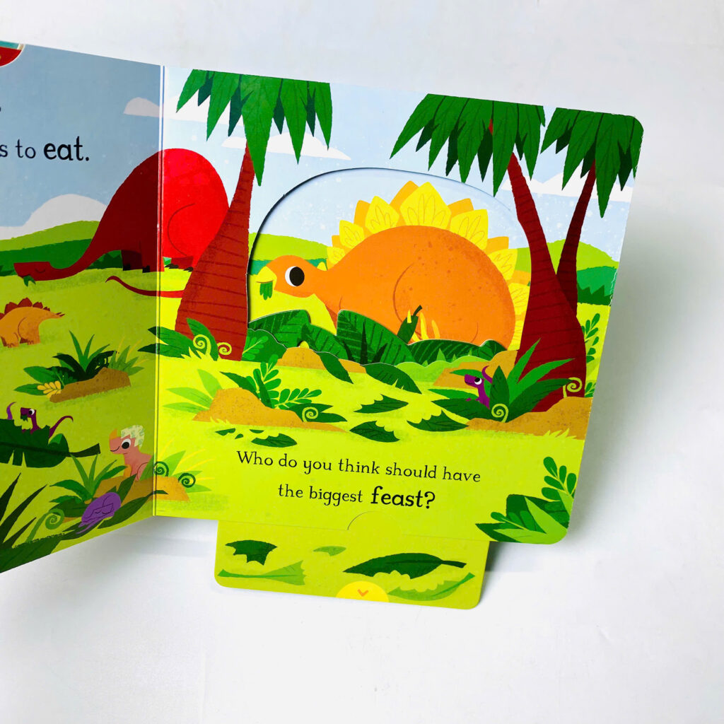 Sách Stegosaurus – Bé học về khủng long ăn cỏ qua sách kéo trượt