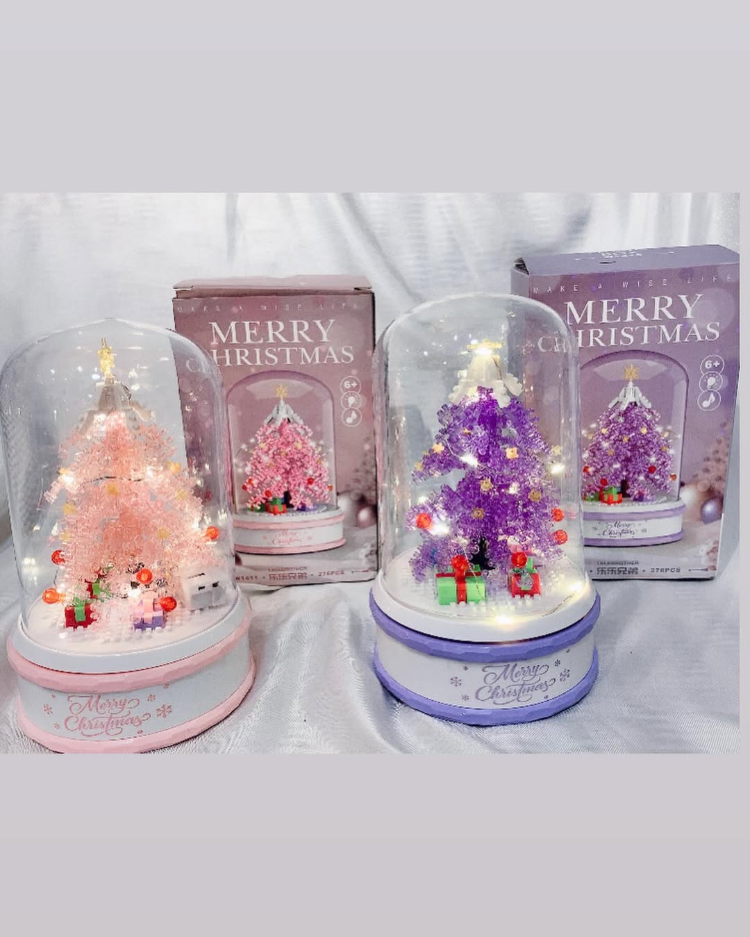 Bộ lắp ghép Cây thông Noel trong suốt có đèn LeleBrother Bộ lắp ghép Cây thông Noel trong suốt có đèn LeleBrother