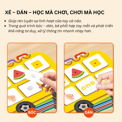 BỘ SÁCH BÓC DÁN HỌC SỐ (DIGITAL COGNITION QUIET BOOK) – HỌC TOÁN SỚM THEO CÁCH MONTESSORI 5 Bộ sách bóc dán học số Montessori giúp bé học đếm và nhận biết con số qua trò chơi sticker