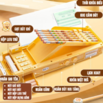 HỘP BÚT HỌC SINH ĐA NĂNG 2 MẶT – PHIÊN BẢN NÂNG CẤP CÓ KHÓA MÃ BẢO MẬT 4 15 1