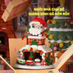 🎄 BỘ LẮP GHÉP NGÔI NHÀ GIÁNG SINH – CÂY THÔNG & ÔNG GIÀ NOEL LELEBROTHER (909–924 CHI TIẾT) 1 my design 3