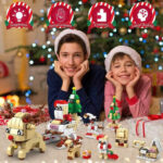 BỘ LẮP GHÉP GIÁNG SINH – CÂY THÔNG, XE ĐẨY VÀ TUẦN LỘC NOEL – QUÀ TẶNG SÁNG TẠO CHO BÉ YÊU MÙA LỄ HỘI 1 Bộ lắp ghép Giáng Sinh Cho Bé