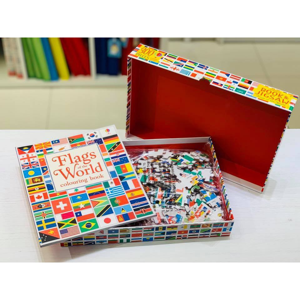 Usborne Flag Book and Jigsaw – Bộ xếp hình cờ các quốc gia trên thế giới 9 Usborne Flag Book and Jigsaw 300 miếng