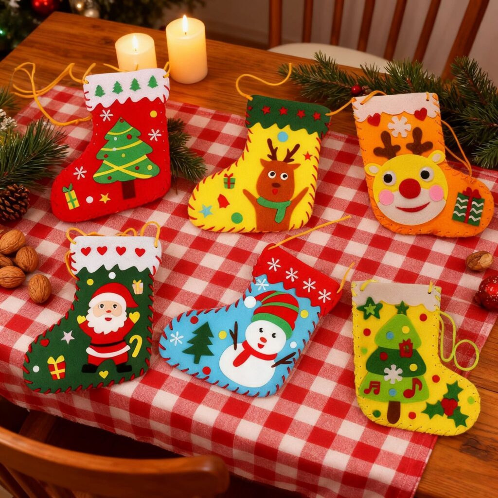 Tất Đồ Handmade Noel Vải Dạ