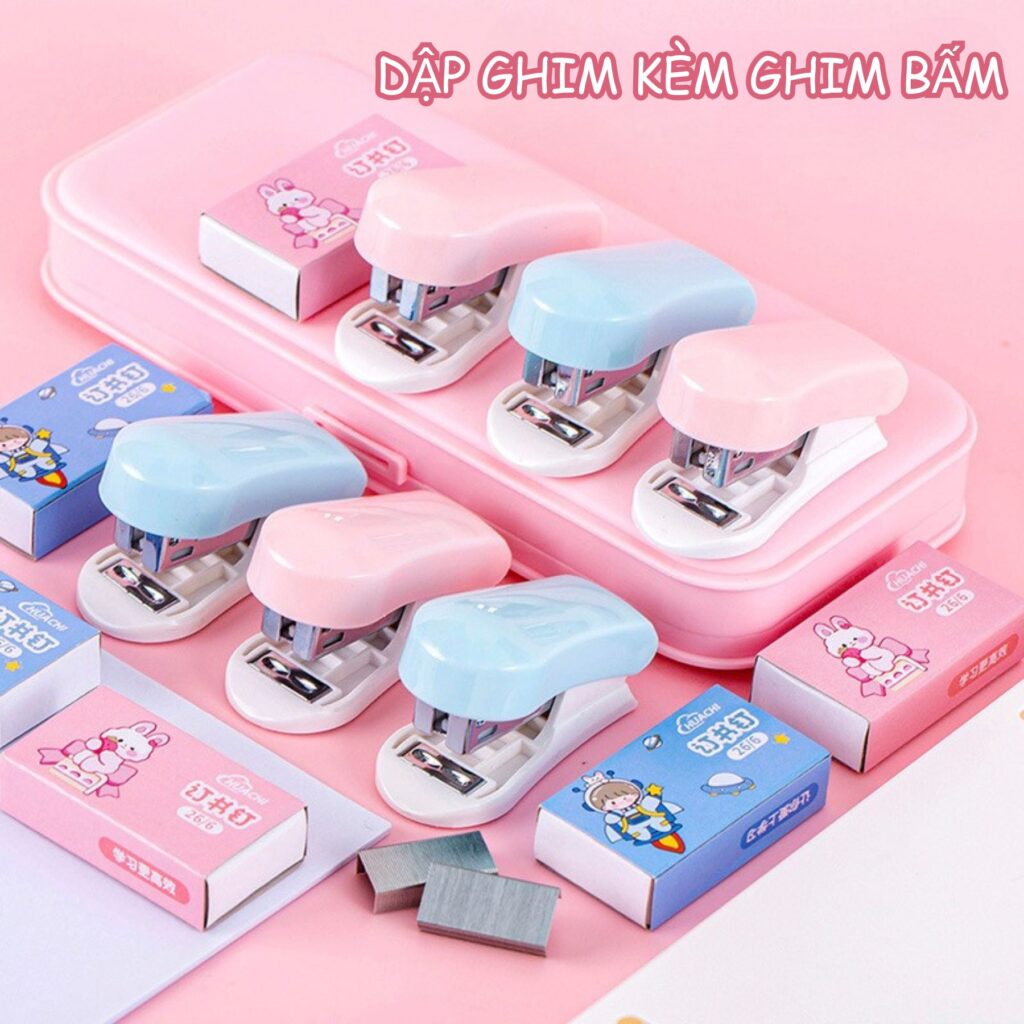 Bộ Bấm Kim Mini Kèm Kim Bấm